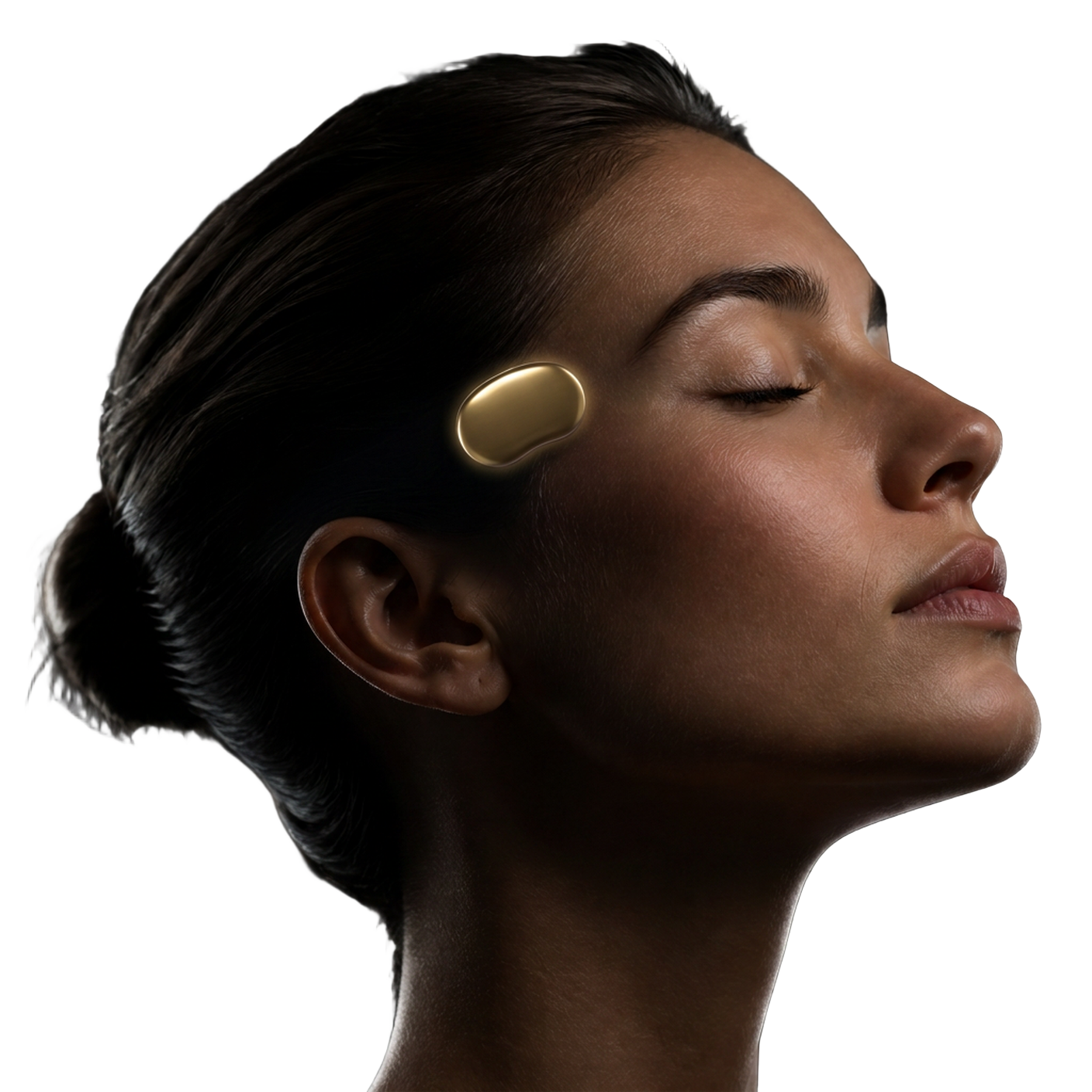 Temple wearable device worn at the temple, measuring cerebral blood flow